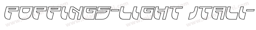 poppings-light Itali字体转换
